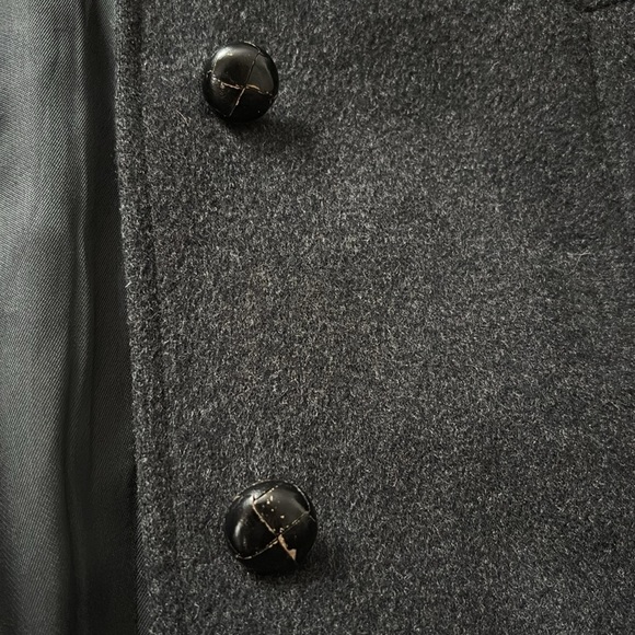 Barney’s NY Vintage Wool/Cashmere Coat, Detachable Faux Fur Collar, 42 (US S) - Picture 9 of 12